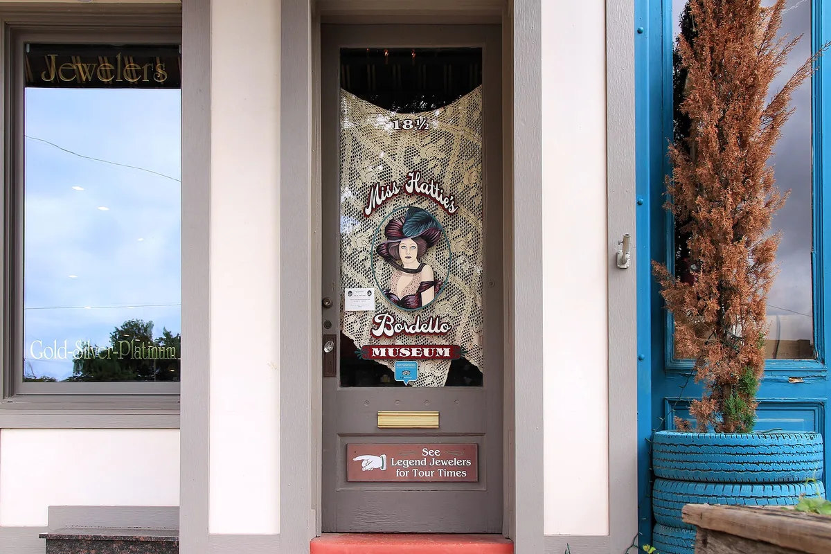 Miss Hatties Bordello Museum Entrance 2021 in San Angelo, Texas