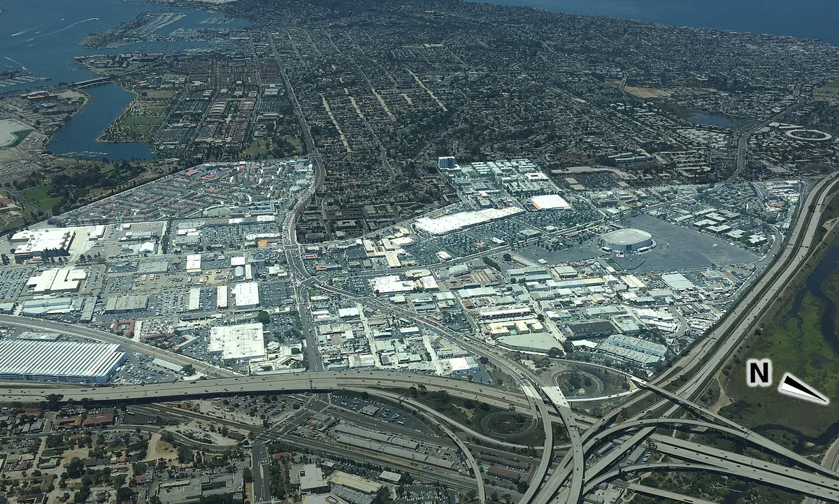 Midway District boundaries in San Diego, California
