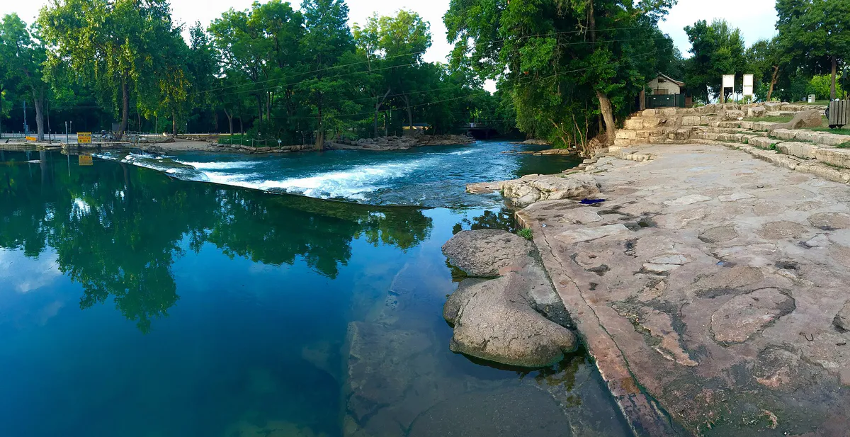 San Marcos River Waterfall - San Marcos, Texas (27818714562)