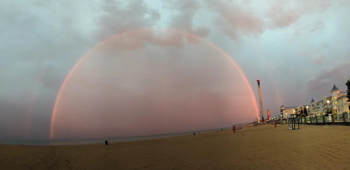 Double Red Rainbow in Sandusky, Ohio