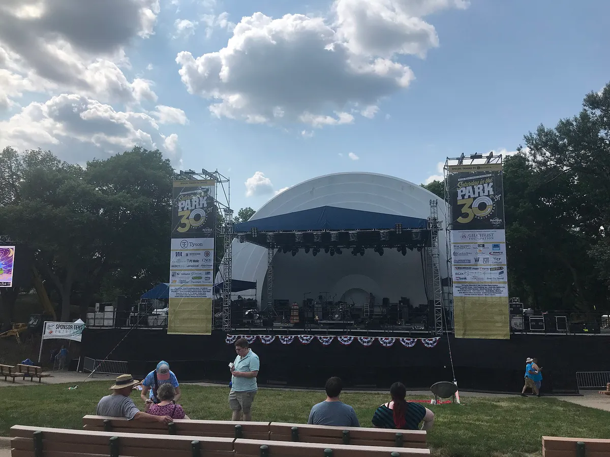 Saturday in the Park Bandshell in Sioux City, Iowa