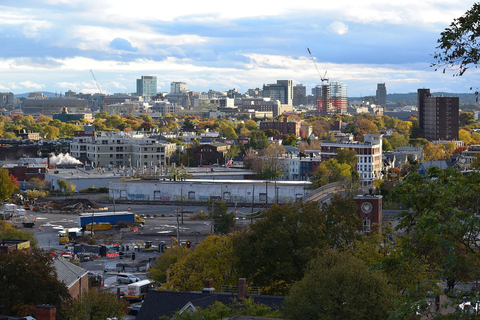 Looking south from Prospect Hill Park Somerville October 2018, Massachusetts