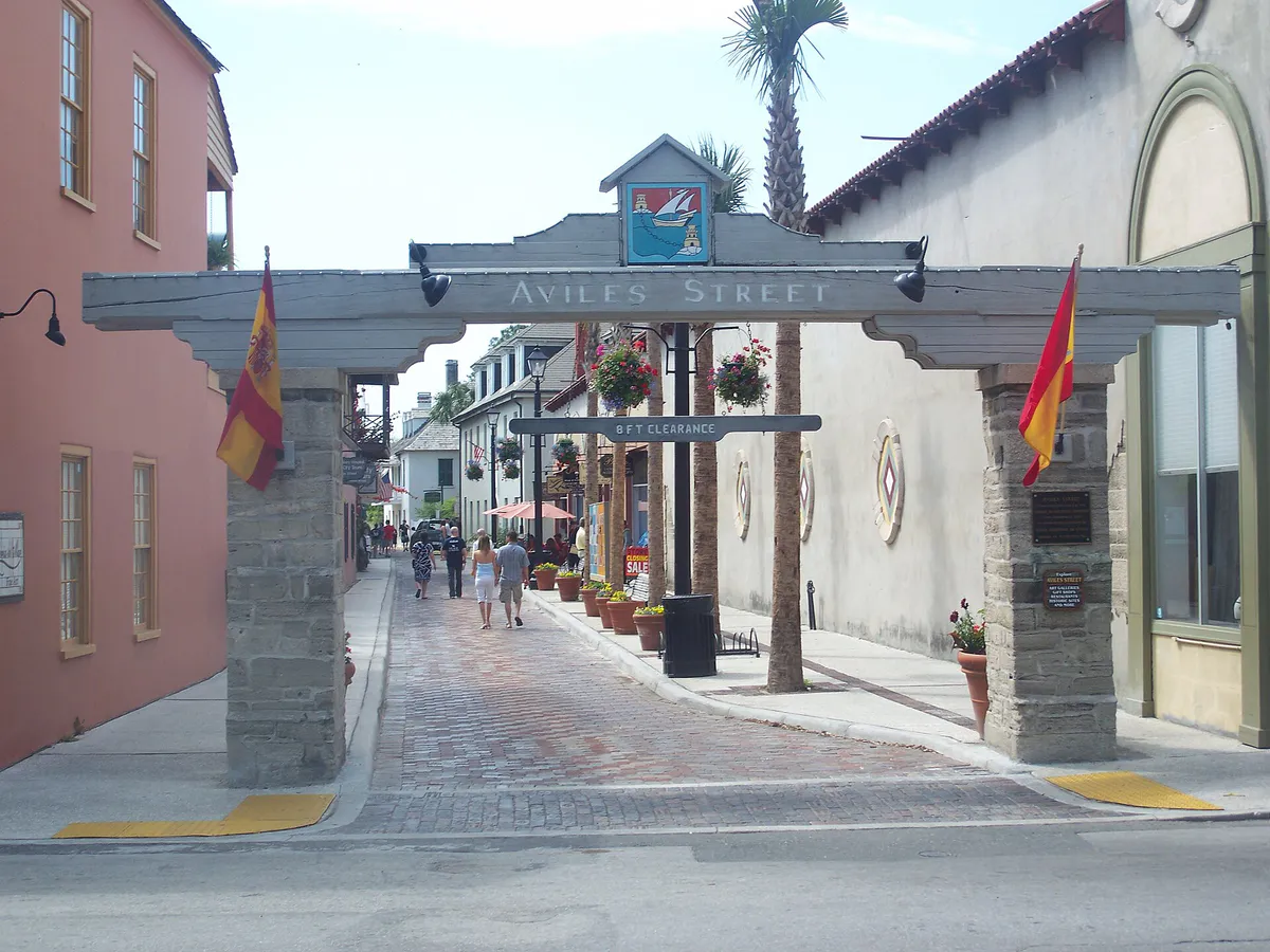 Aviles St entrance, St. Augustine. FL, Florida