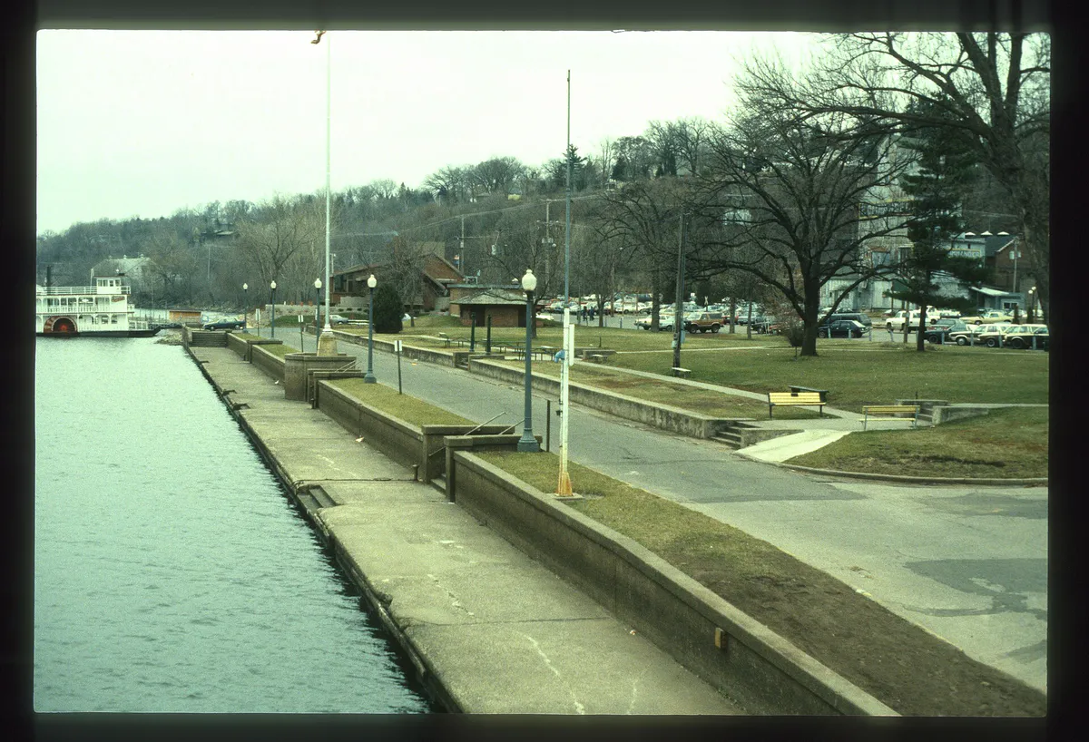 Lowell Park riverfront on the St. Croix River, Stillwater Minnesota - DPLA - d8ba672bdf7cd011e22234f0cacd0148