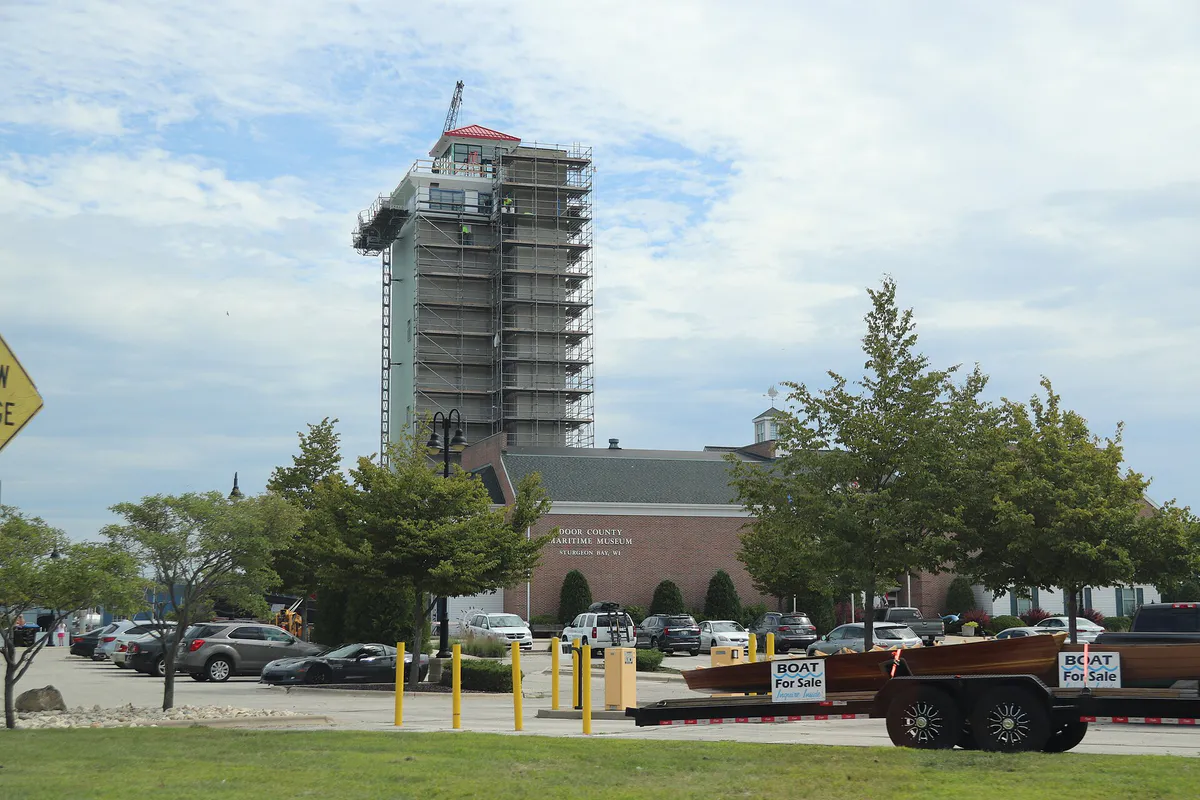 DoorCountyMaritimeMuseumConstructionAug2020 in Sturgeon Bay, Wisconsin