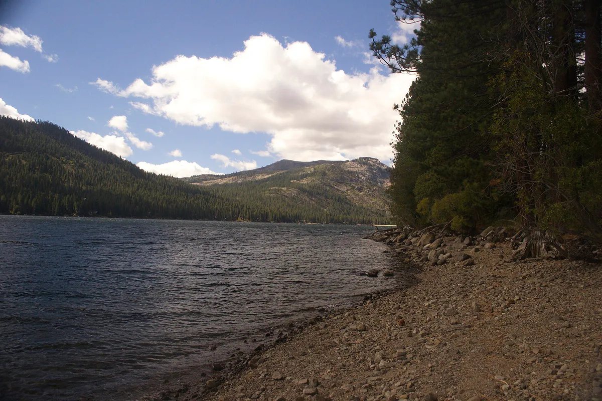 Donner Lake North Shore off Donner Pass Road in Truckee, California