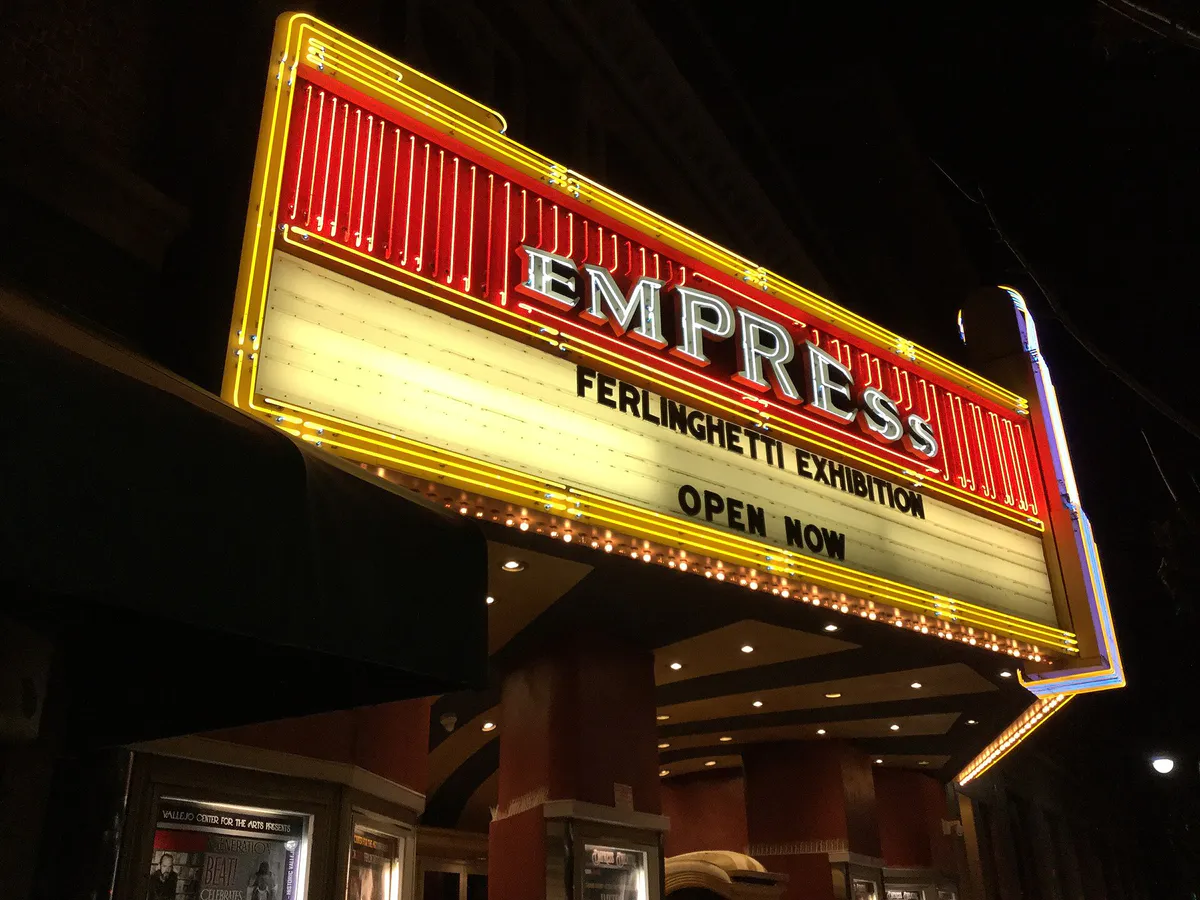 Empress Theatre marquee in Vallejo, California