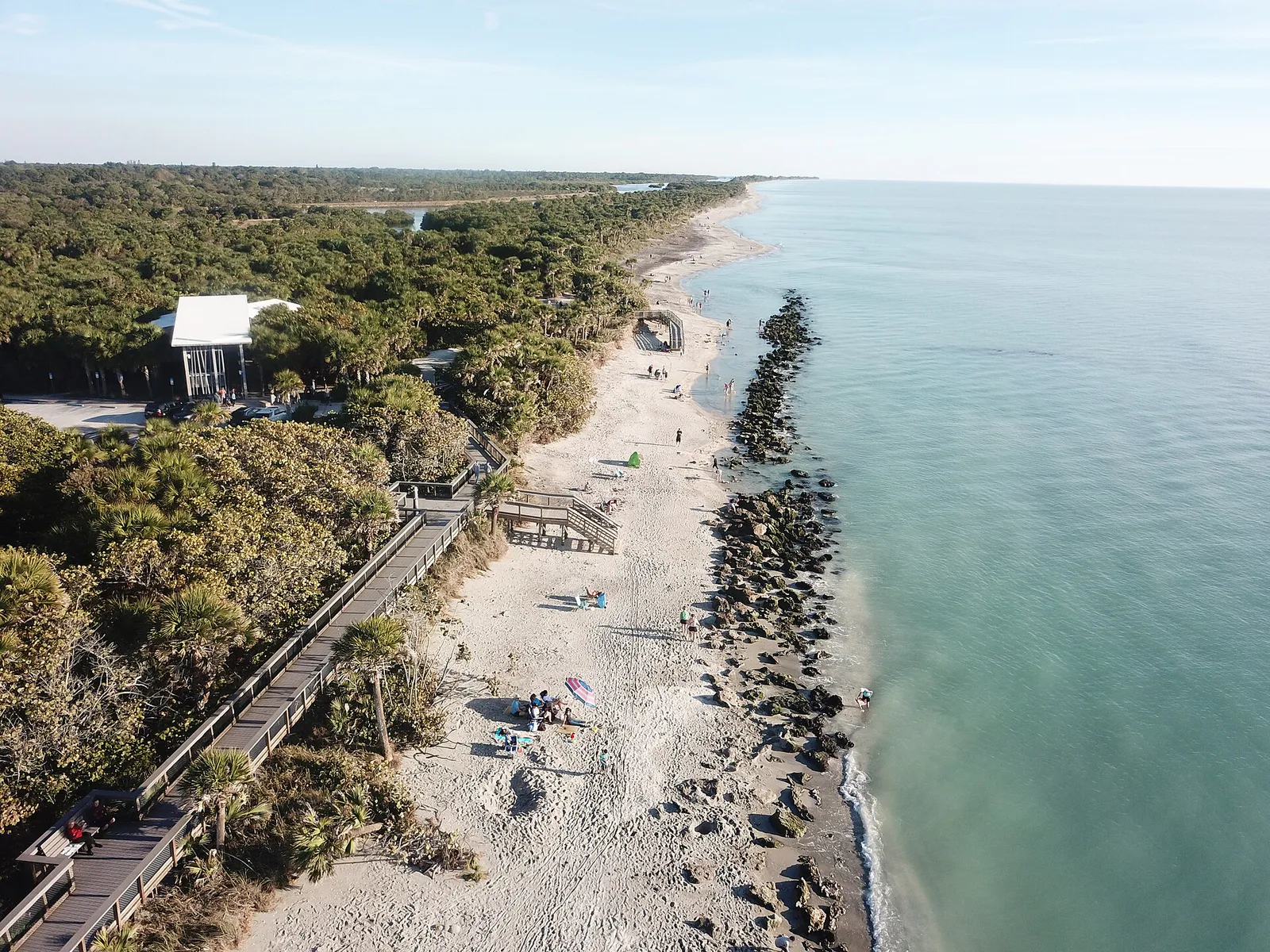 Caspersen Beach aerial view in Venice, Florida