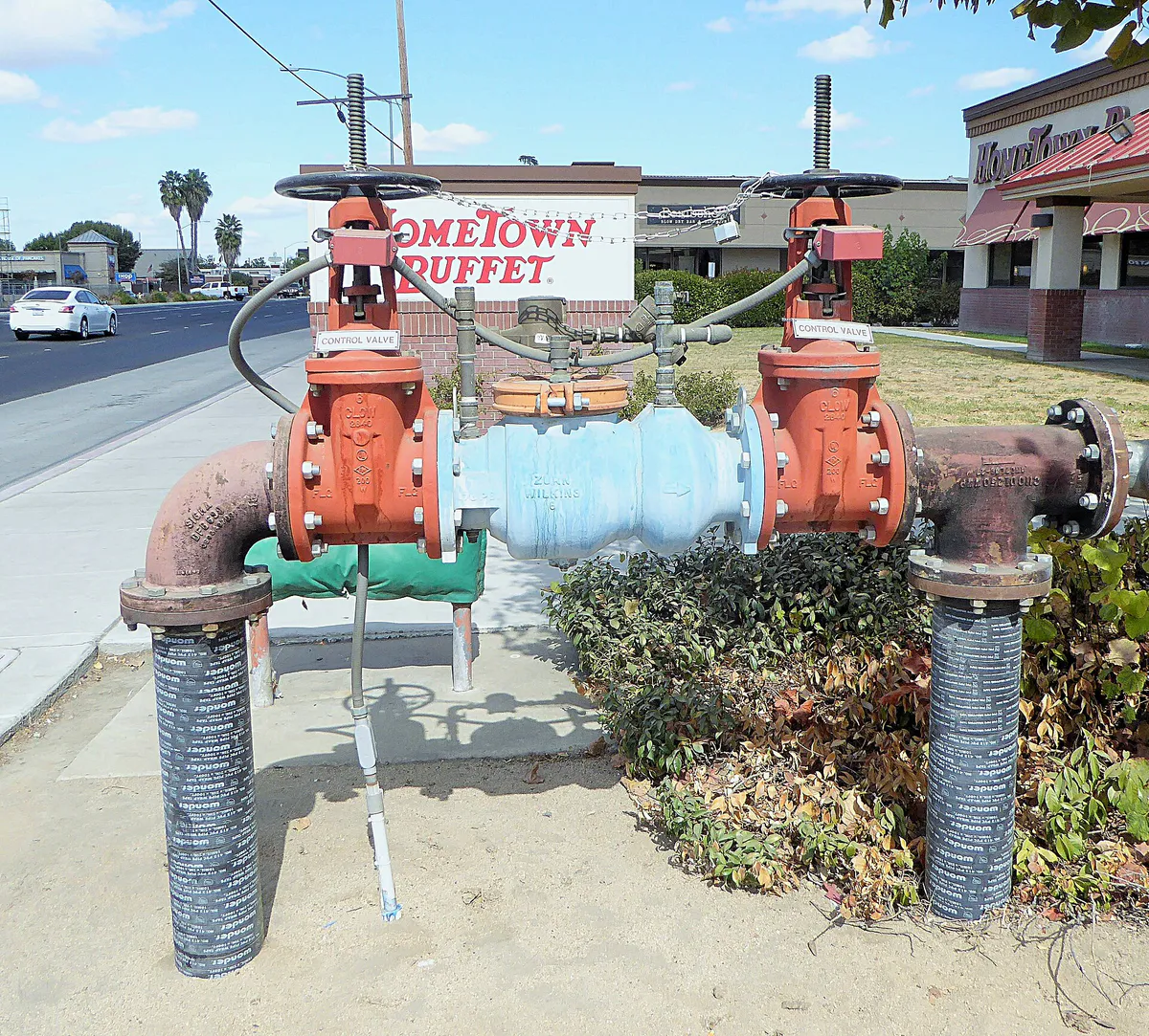 Control valves at 1804 S Mooney Blvd Visalia (Home town buffet), California