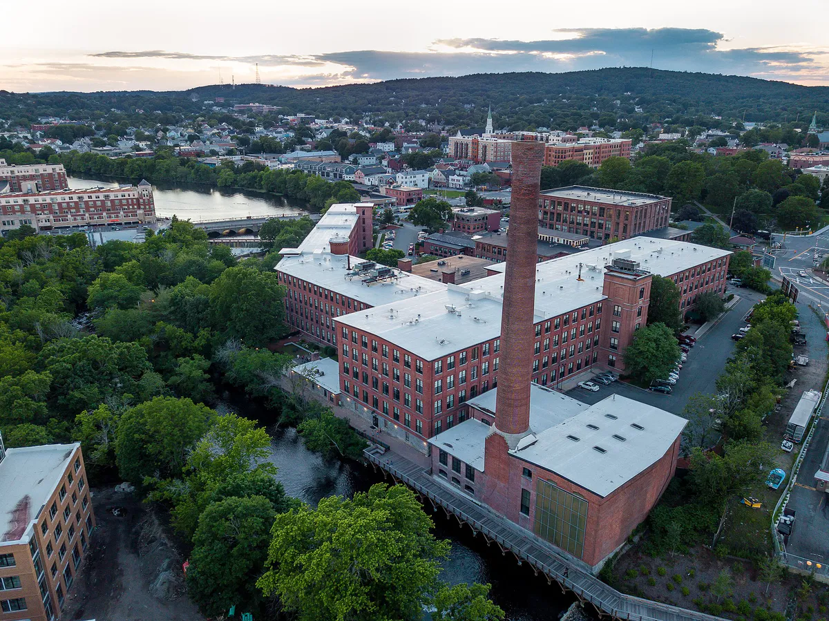 Aerial view of Charles River Museum of Industry and Innovation, June 2017 in Waltham, Massachusetts