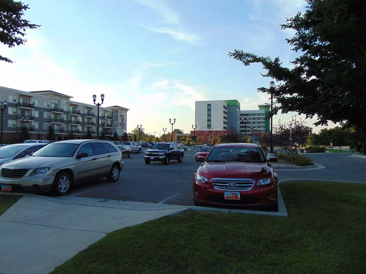 North across Park & Ride lot at West Valley Central, Aug 16 in West Valley City, Utah