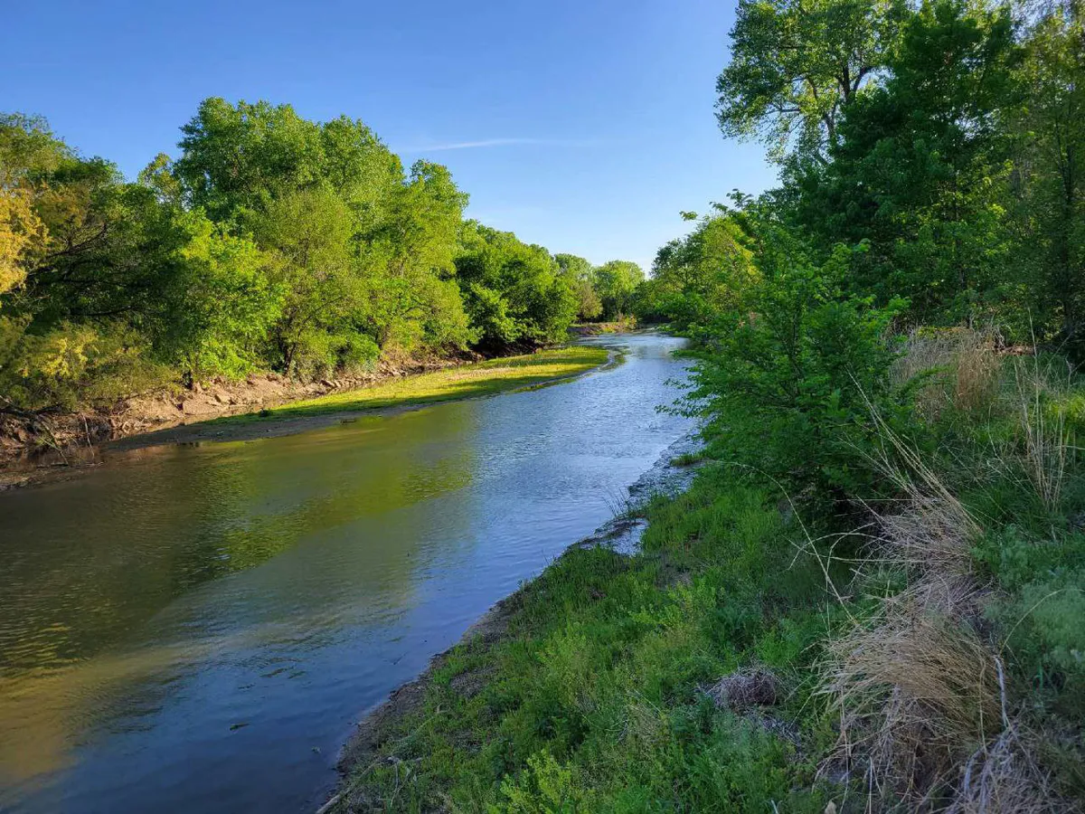 Little Arkansas River, Riverdale Road, Wichita Kansas, dated 06May2023