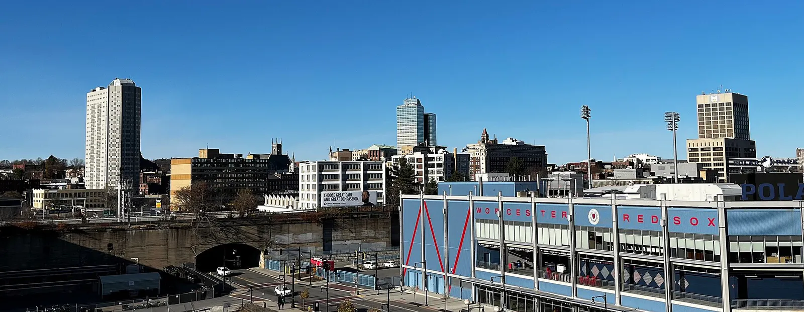 Worcester Skyline, November 2024, Massachusetts